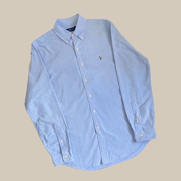 Ralph Lauren Oxford Blue Button Down SHirt - Picture 1 of 6
